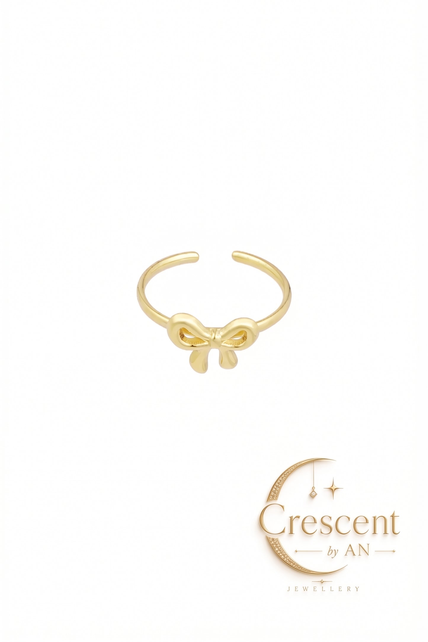 Crescent Bow Stainless Steel Ring