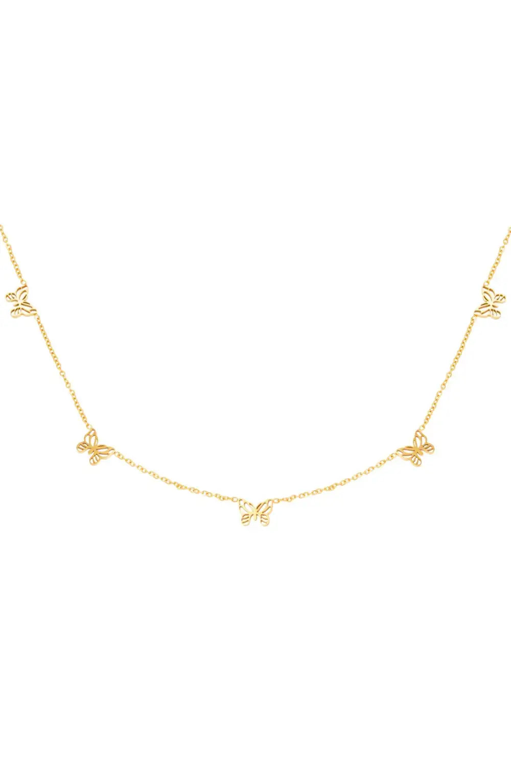Golden Butterfly Charm Necklace