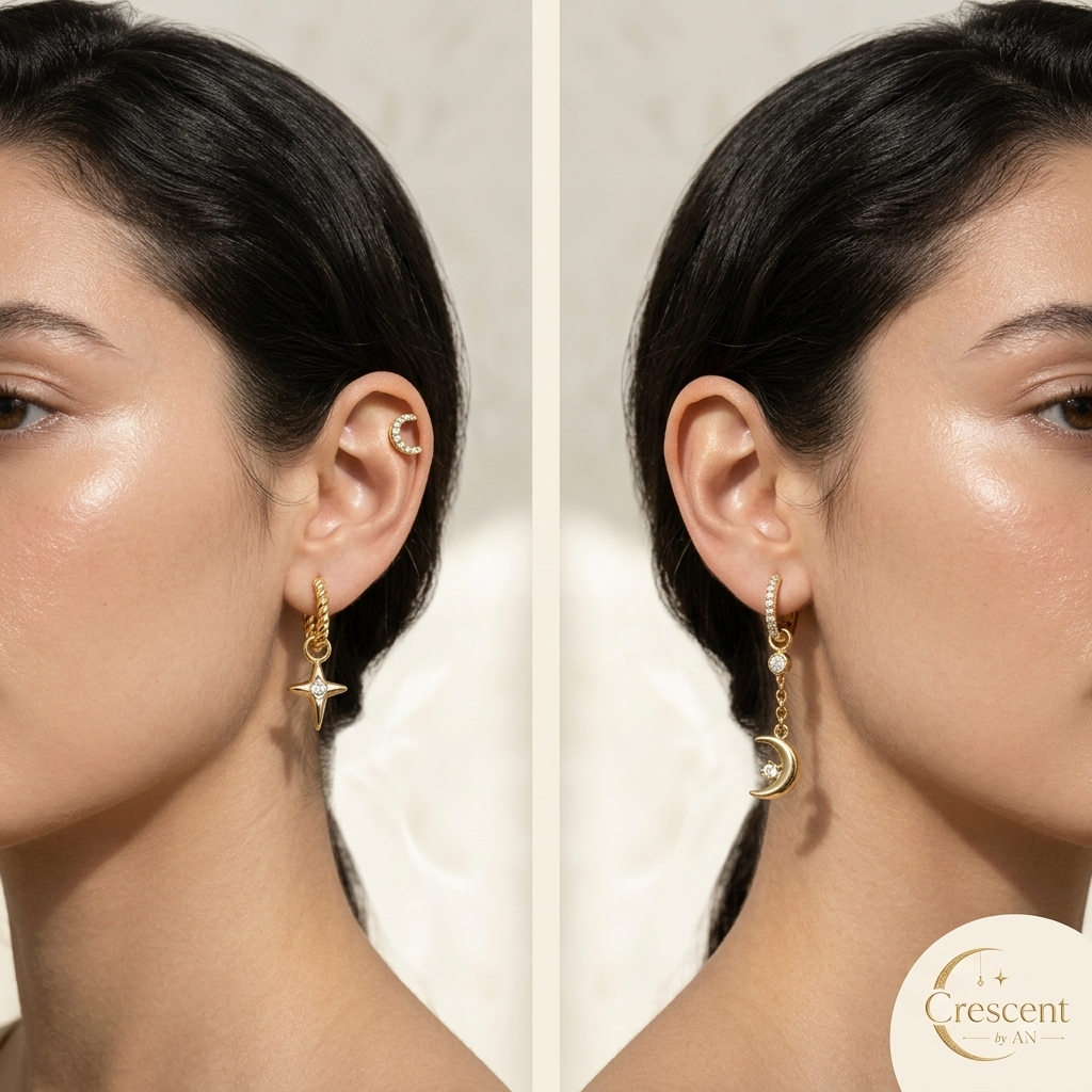 Celestial Three Stack Collection Earrings