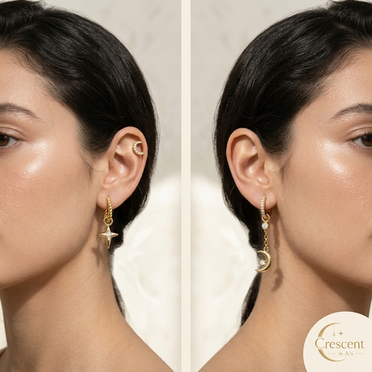 Celestial Three Stack Collection Earrings