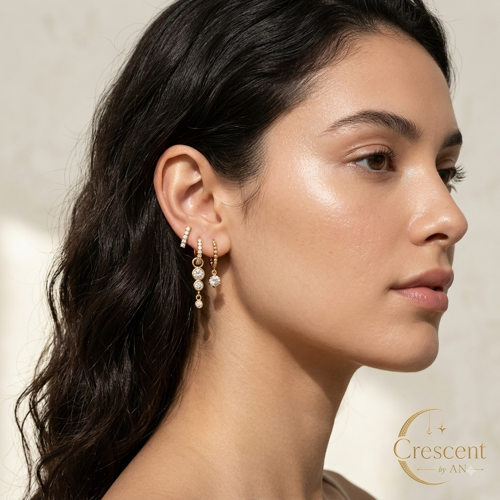 Celestial Three Stack Collection Earrings