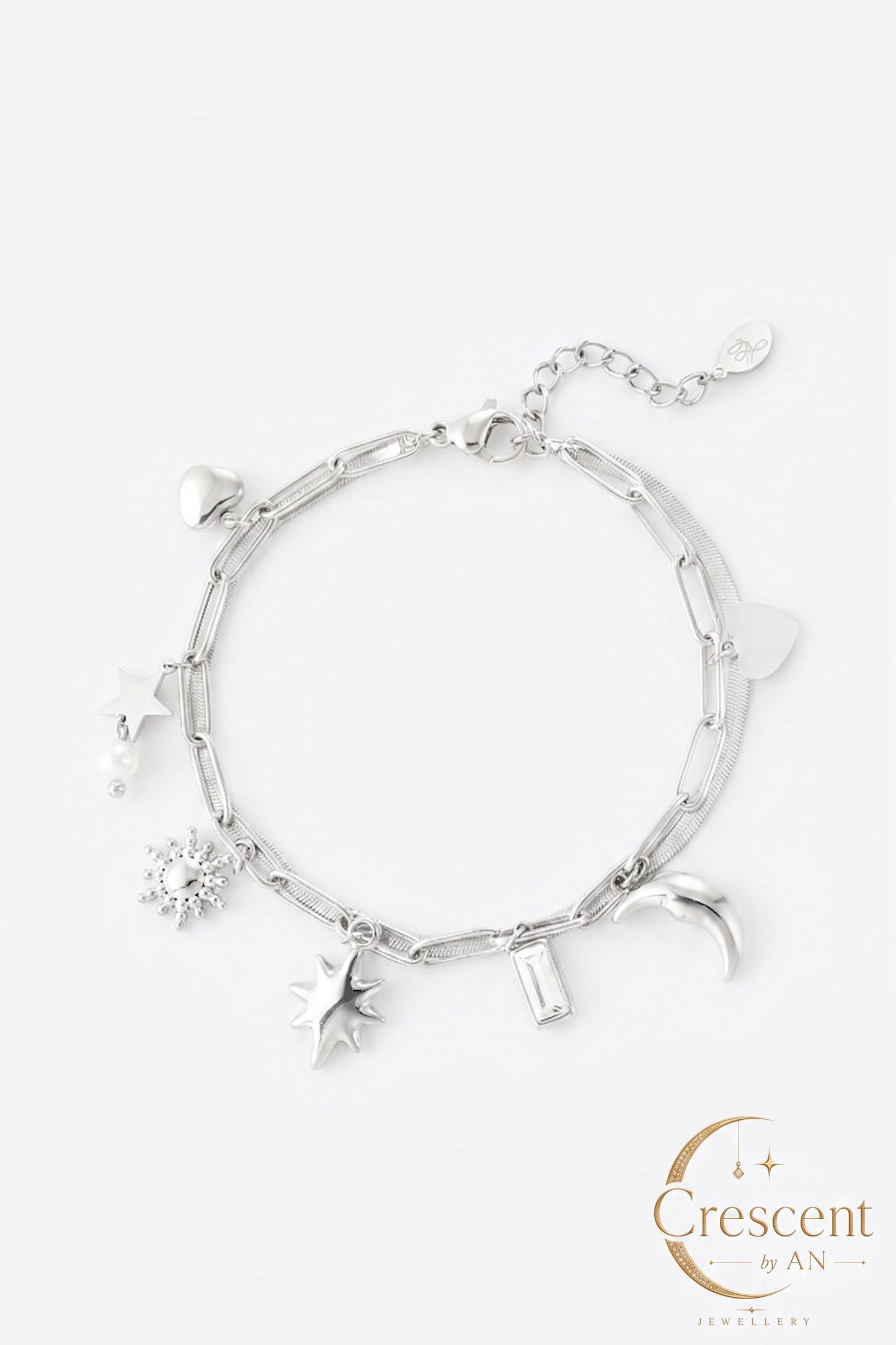 Celestial Multi-Charm Chain Bracelet