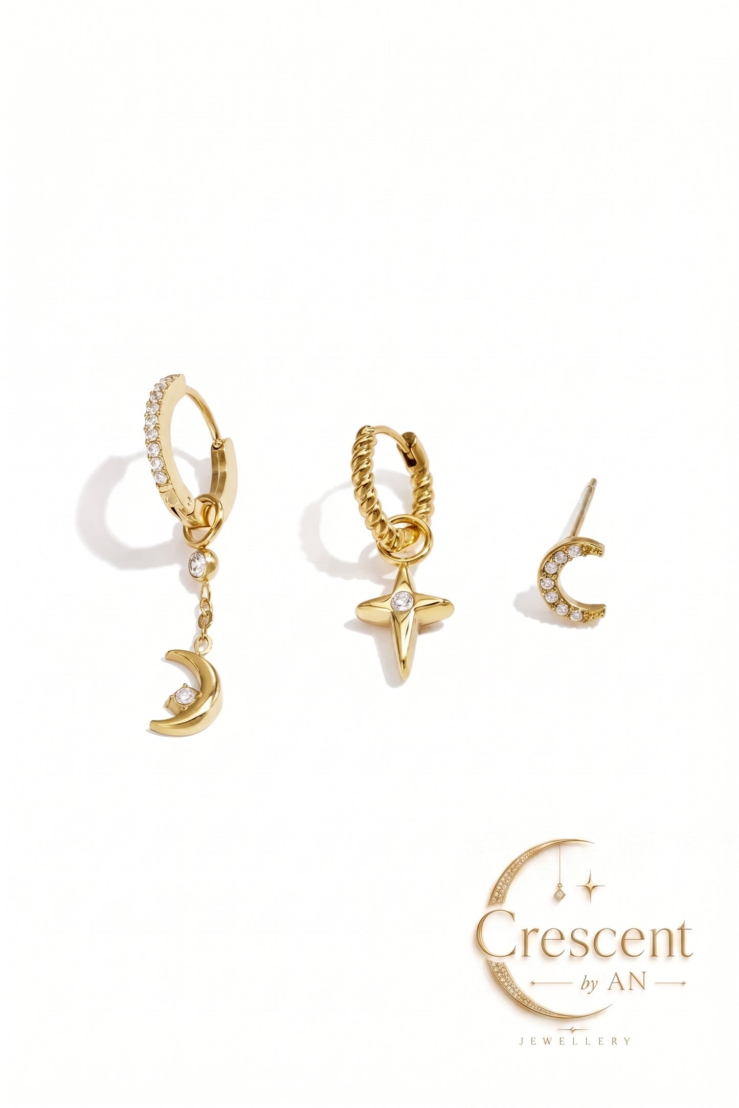 Celestial Three Stack Collection Earrings