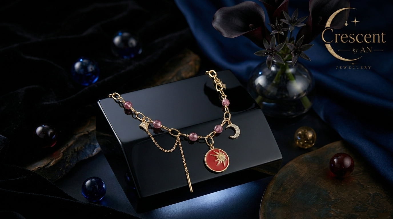 Celestial Sun & Moon Charm Necklace