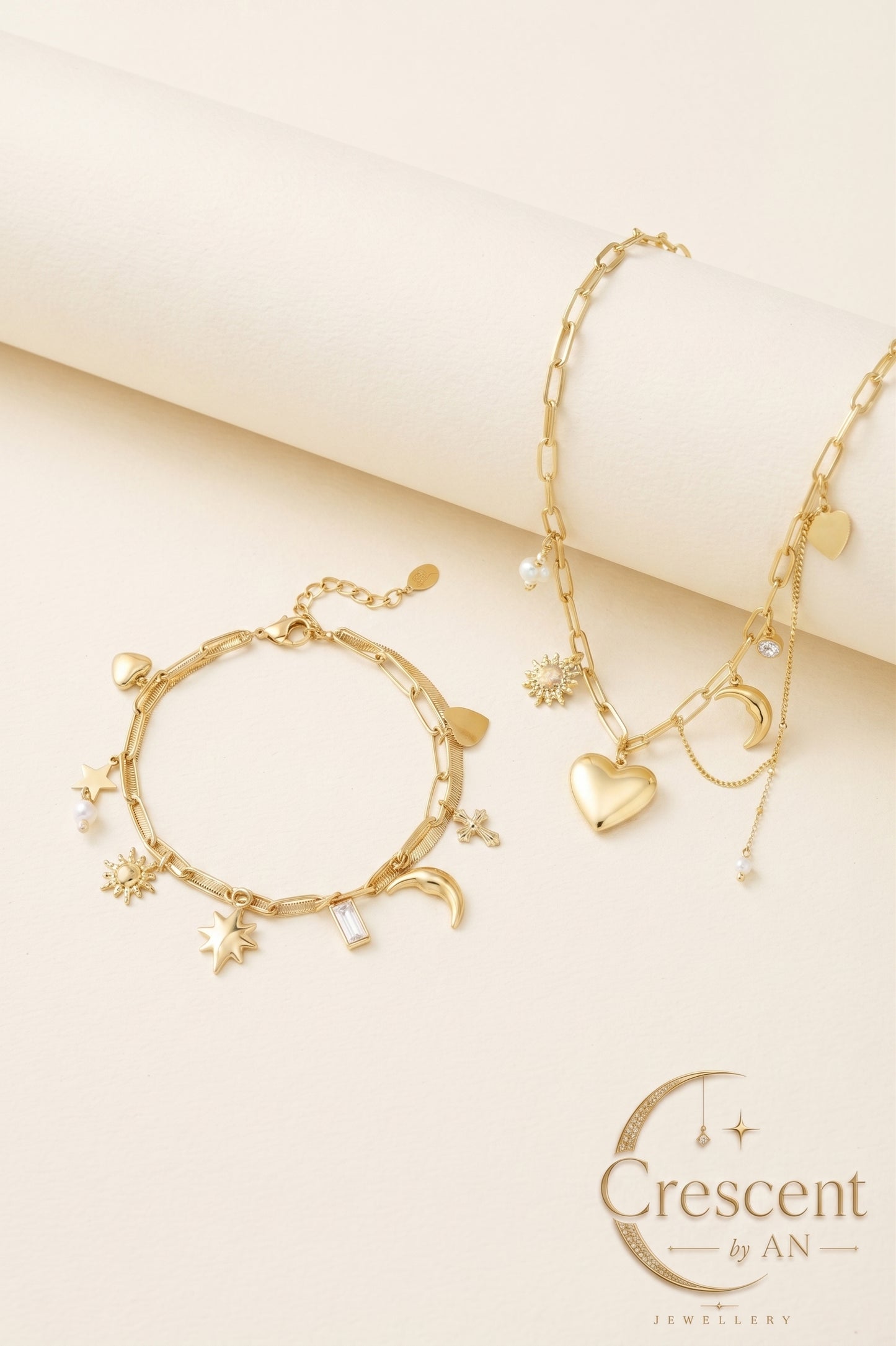 Crescent by An – Amore & Stars Charm Jewellery Set