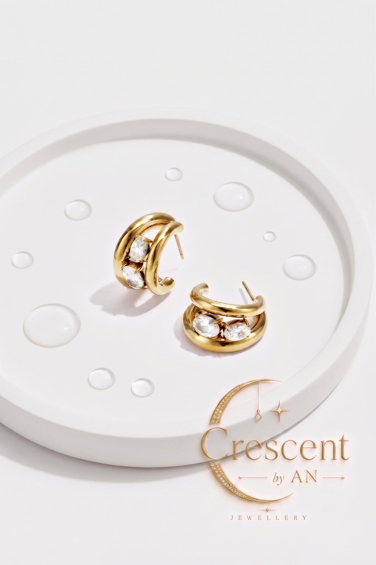 Lumé Geometric Pave Statement Hoops