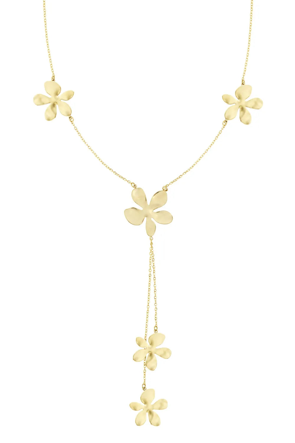 Summer Bloom Floral Lariat Necklace