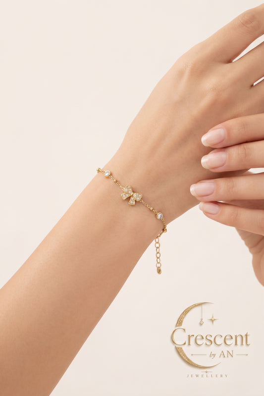 Zircon Bow Knot Bracelet
