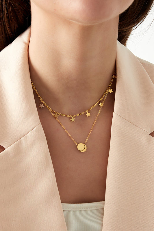 Celestial Double Layer Star Necklace